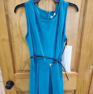NWT Teal Calvin Klein Dress w/ Belt